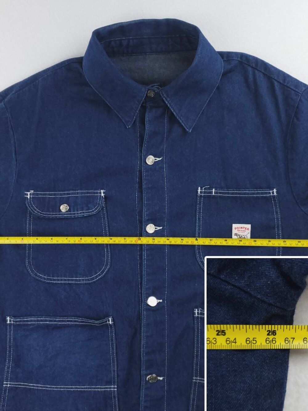 Pointer Brand Vintage Denim Chore Jacket Indigo Made USA Men's 48 (2XL) - Picture 7 of 13